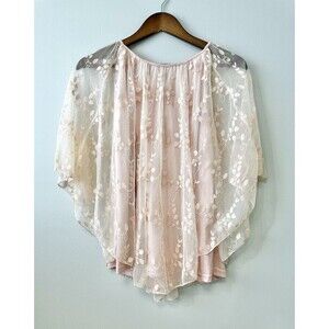 Elegant Pink Lace Overlay Top
